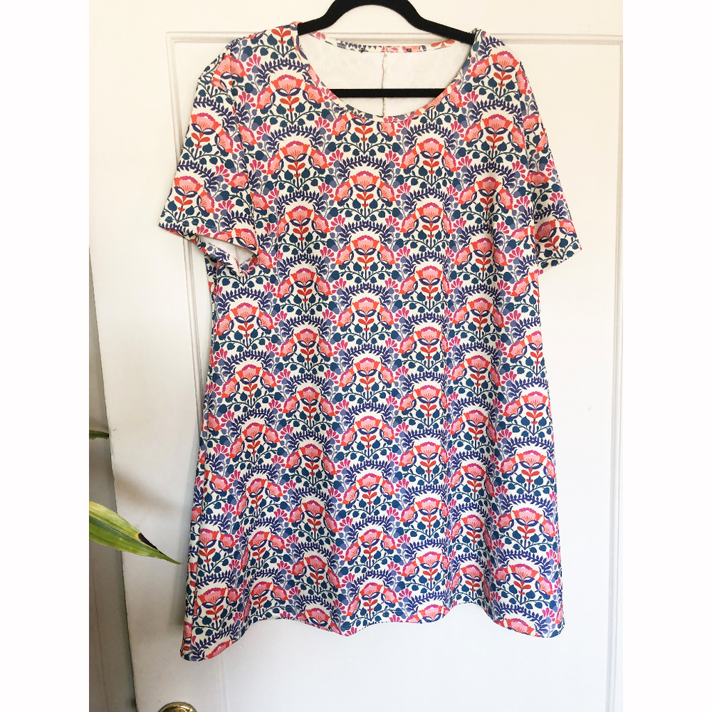 Pink Clove 60s Floral T-shirt Shift Dress 1960s